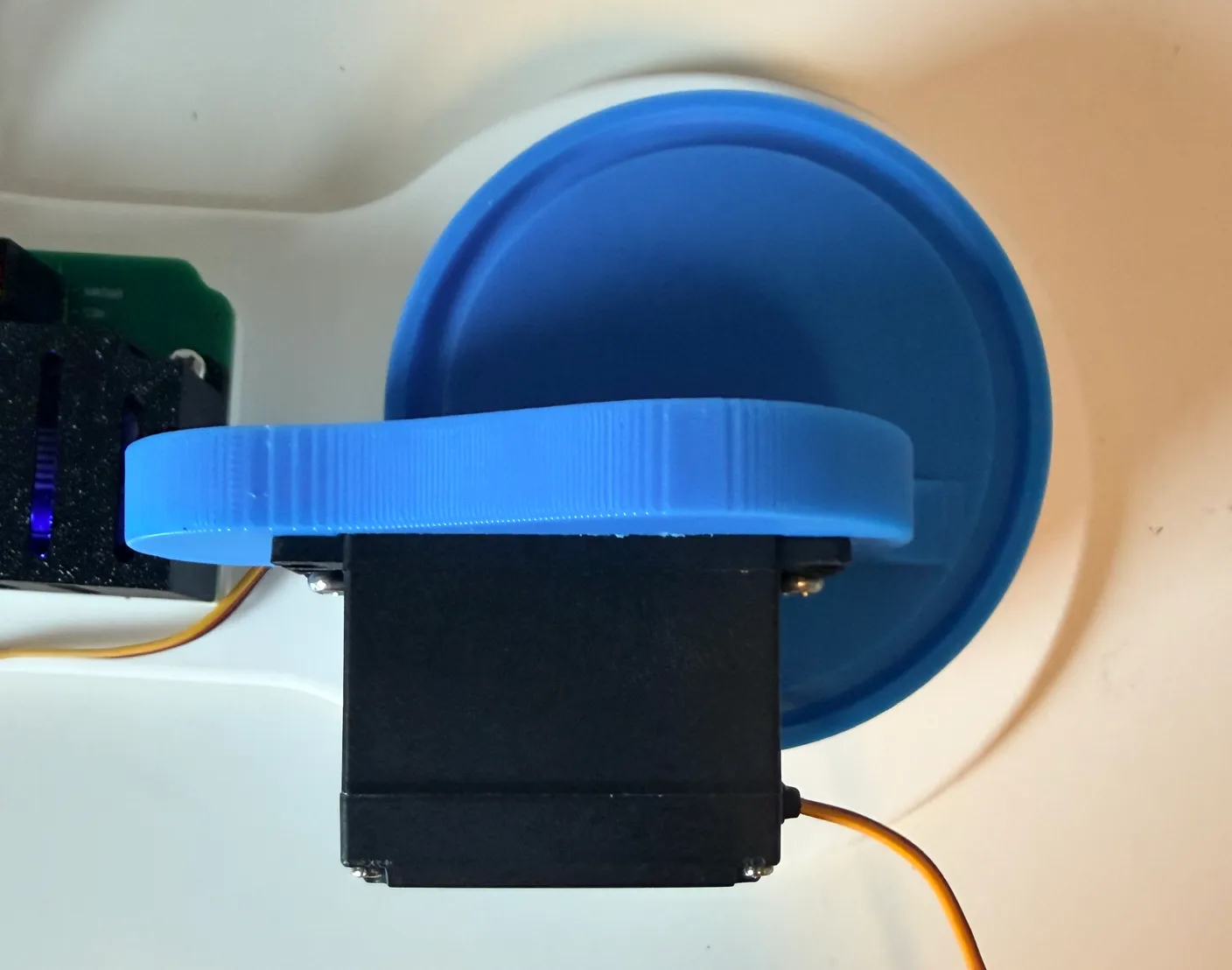 Robotic Arm build — Assemble the First Half of the Arm: Once screwed in, it should look just like the image above.