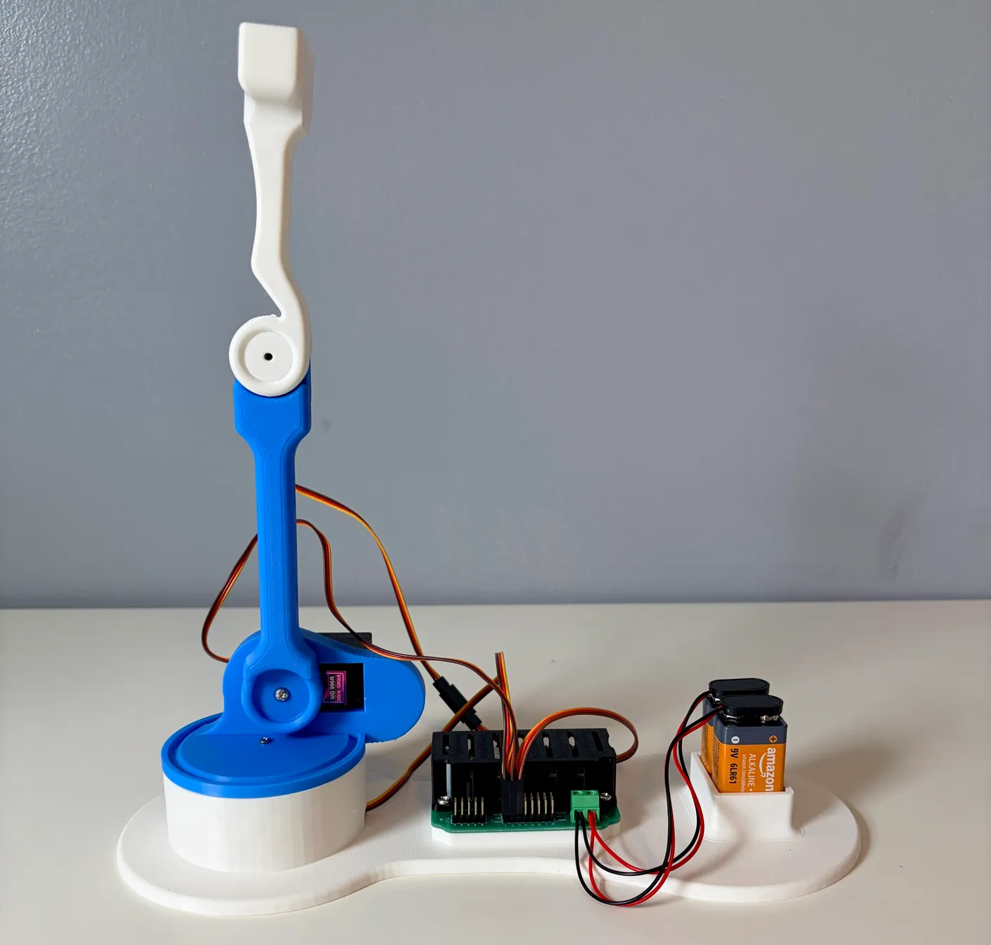 Robotic Arm build — Assemble the Other Half of the Arm: Make sure this arm is also pointing straight up.