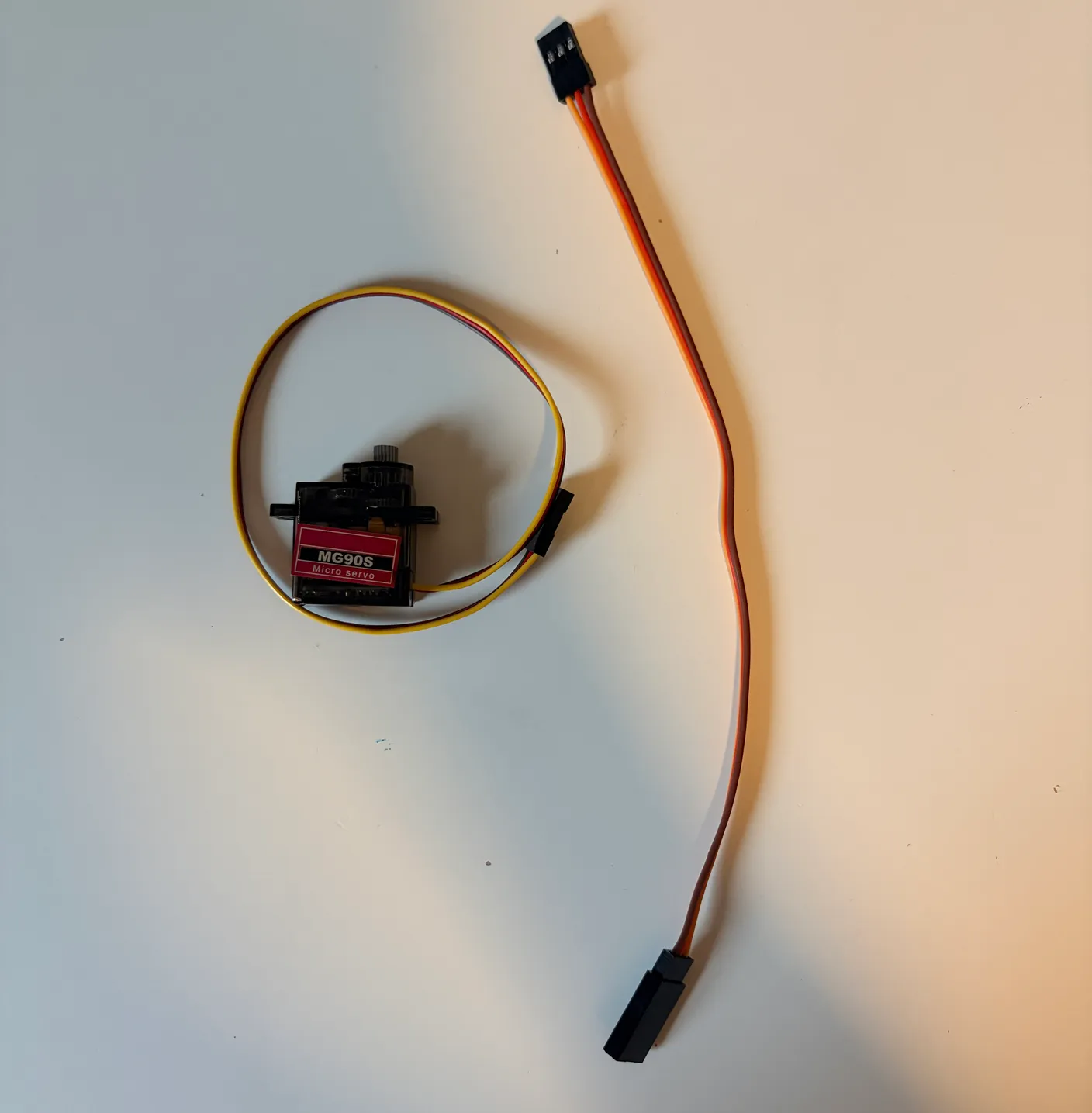Robotic Arm build — Assemble the Other Half of the Arm: Get another servo and servo wire extender.