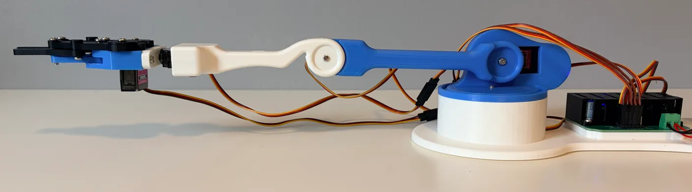 Robotic Arm build — Wire Management: Move the robot to its farthest position to see how to route the zip ties.