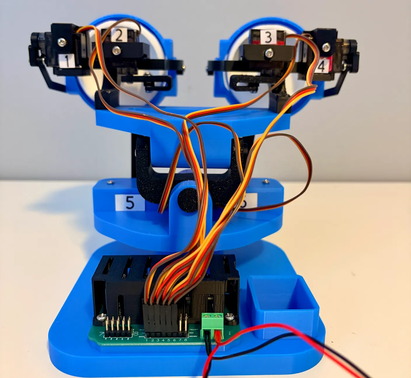 Robotic Eyes build — Wire it up: If you double-checked everything and believe it is all wired correctly, congratulations!