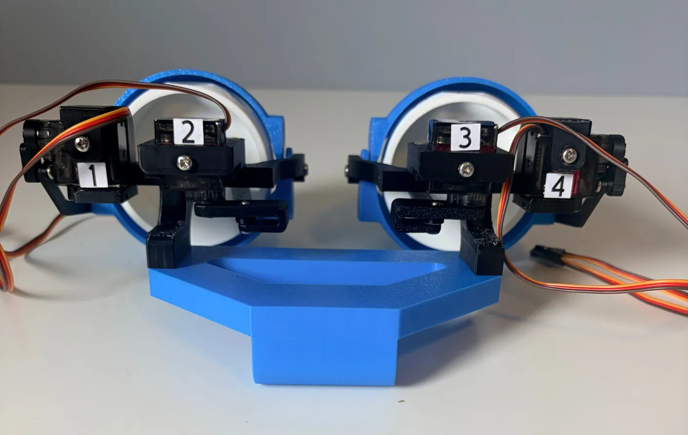 Robotic Eyes build — Assemble the Neck: Now, place the assembly as shown in the image below.