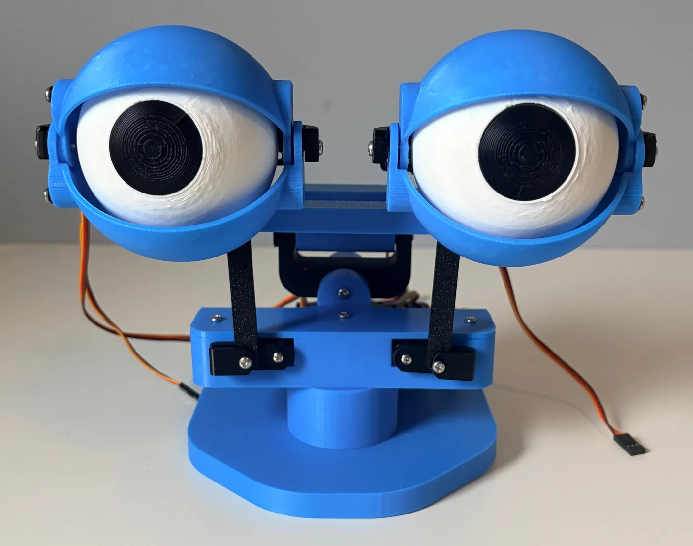 Robotic Eyes build — Assemble the Base: Good work!
