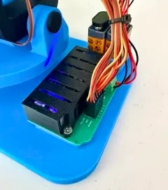 Robotic Eyes kit — Wirelessly-Controlled Kit: Once everything is wired up, your board should look like this.